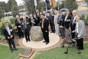 LEST WE FORGET: The 'Forgotten War' will never be forgotten in Wagga with the Korean War Memorial in Victory Memorial Gardens unveiled yesterday. Pictures: Michael Frogley