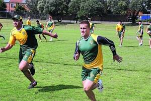 INTERNATIONAL STAGE: Wagga Kangaroos junior Cameron King in his final training session for the Junior Kangaroos yesterday before the first clash with the Junior Kiwis on Saturday.