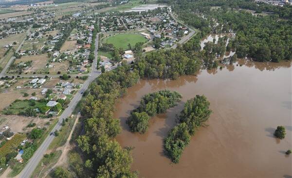 Aerial shot looking at North Wagga late on Saturday afternoon. PIcture: Les Smith