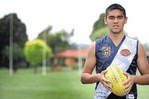 GREAT HEIGHTS: Wagga 15-year-old Lenny Lyons has been selected as one of Australian football’s brightest indigenous talents and will represent the Flying Boomerangs at the Oceania Games in Tonga this month.