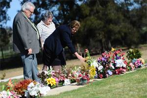 TOUCHY SUBJECT: Wagga mayor Wayne Geale is told by Val Williams and Jo Asgill why council's draft cemetery policy doesn't come up to scratch. Picture: Addison Hamilton