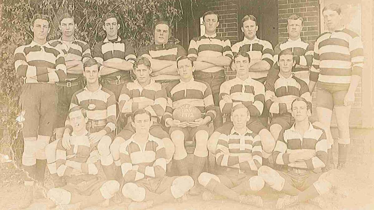 The Wagga Experiment Farm rugby team in 1912. Picture: Regional Archives/Wagga and District Historical Society