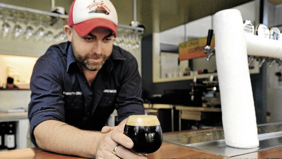 ZEST FOR BEER: Thirsty Crow owner Craig Wealands has made a new orange peel and coffee espresso beer using Riverina oranges and coffee beans. The beer has been entered in a craft beer festival this month.