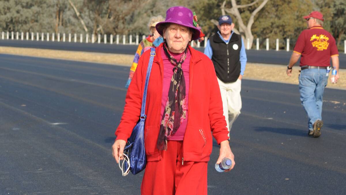 Heather Kovac from Holbrook enjoying the walk. Picture: Keith Wheeler
