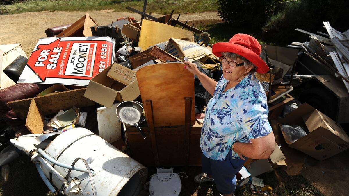 Ann Taylor of The Rock had to throw out all of her possessions. Picture: Addison Hamilton