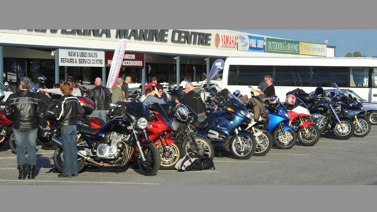Motorcycle ride for motor neurone disease. Picture: Les Smith