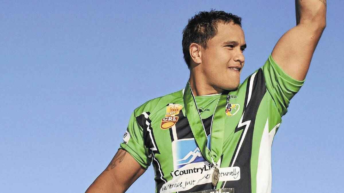 HE’S IN: Premiership winning star Willie Heta has been called into the Group Nine Indigenous All Stars team for the first time. The Albury sensation is pictured accepting the John Hill medal for most outstanding player in the grand final in September. Picture: Oscar Colman