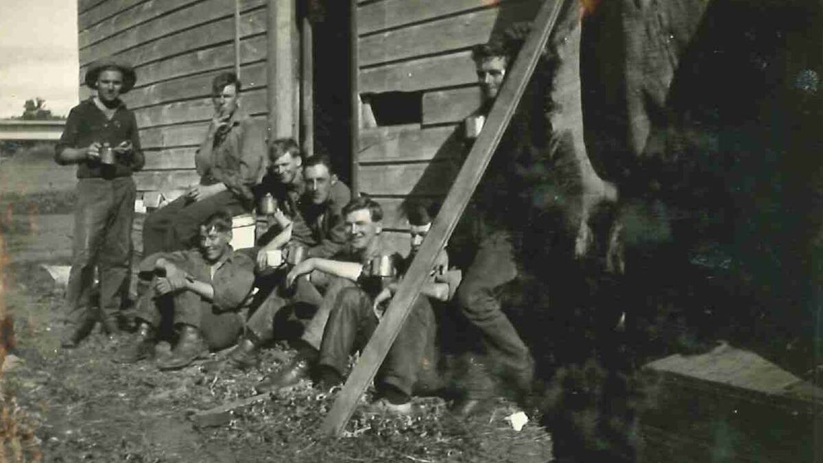 Shearing smoko in 1924. Picture: Regional Archives/Wagga and District Historical Society