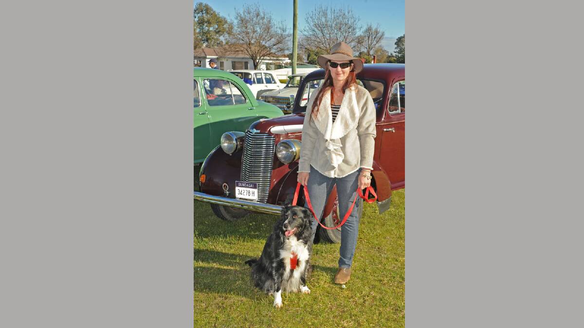 Sherri Heidenreich from Marrar with Moli, viewing the display. Picture: Keith Wheeler