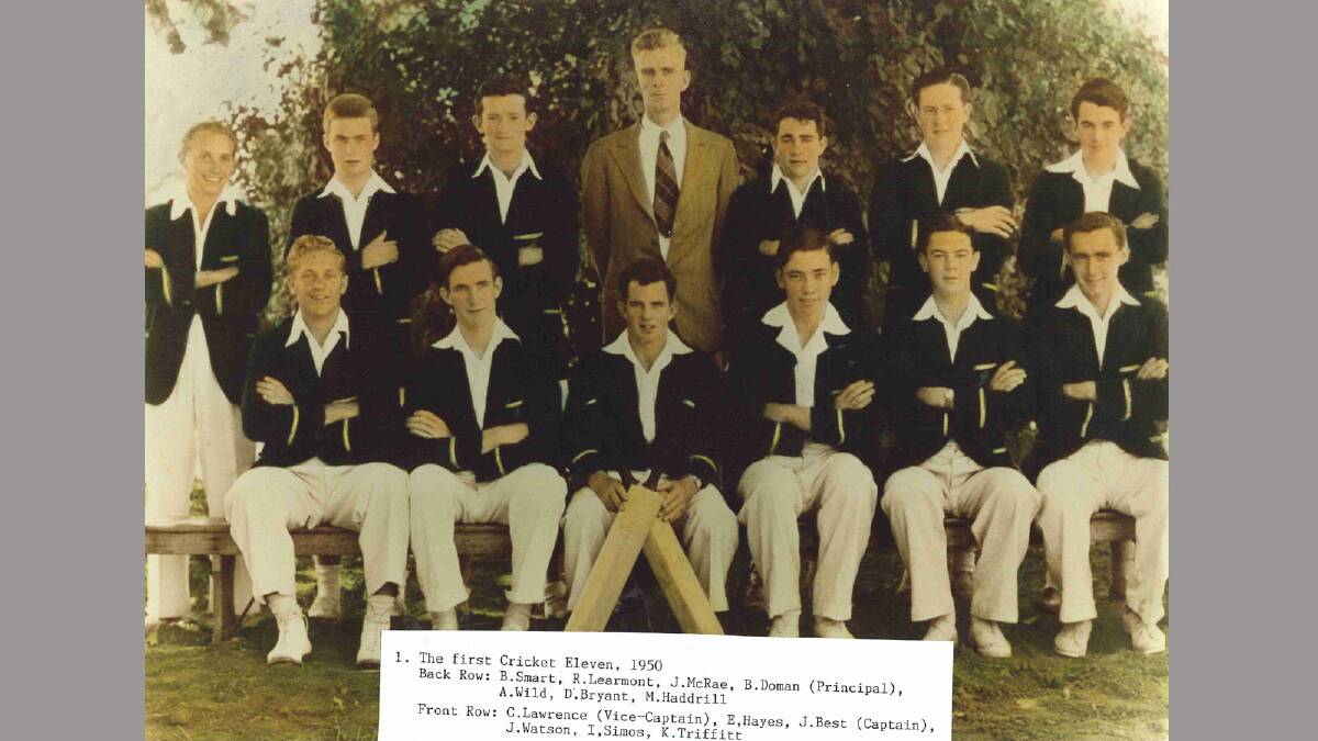 The 1950 Wagga Agricultural College's cricket team. Picture: Regional Archives/Wagga and District Historical Society