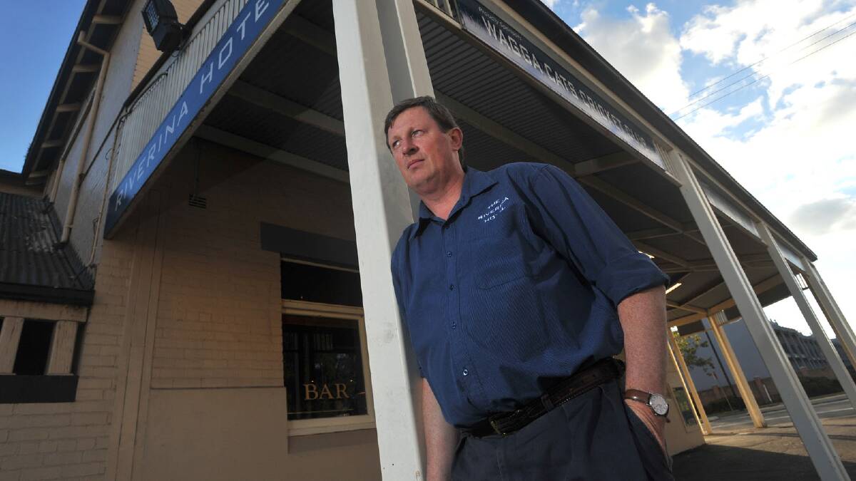 The Riverina Hotel licensee Chris Roach talks about new regulations for businesses with awnings. Picture: Addison Hamilton
