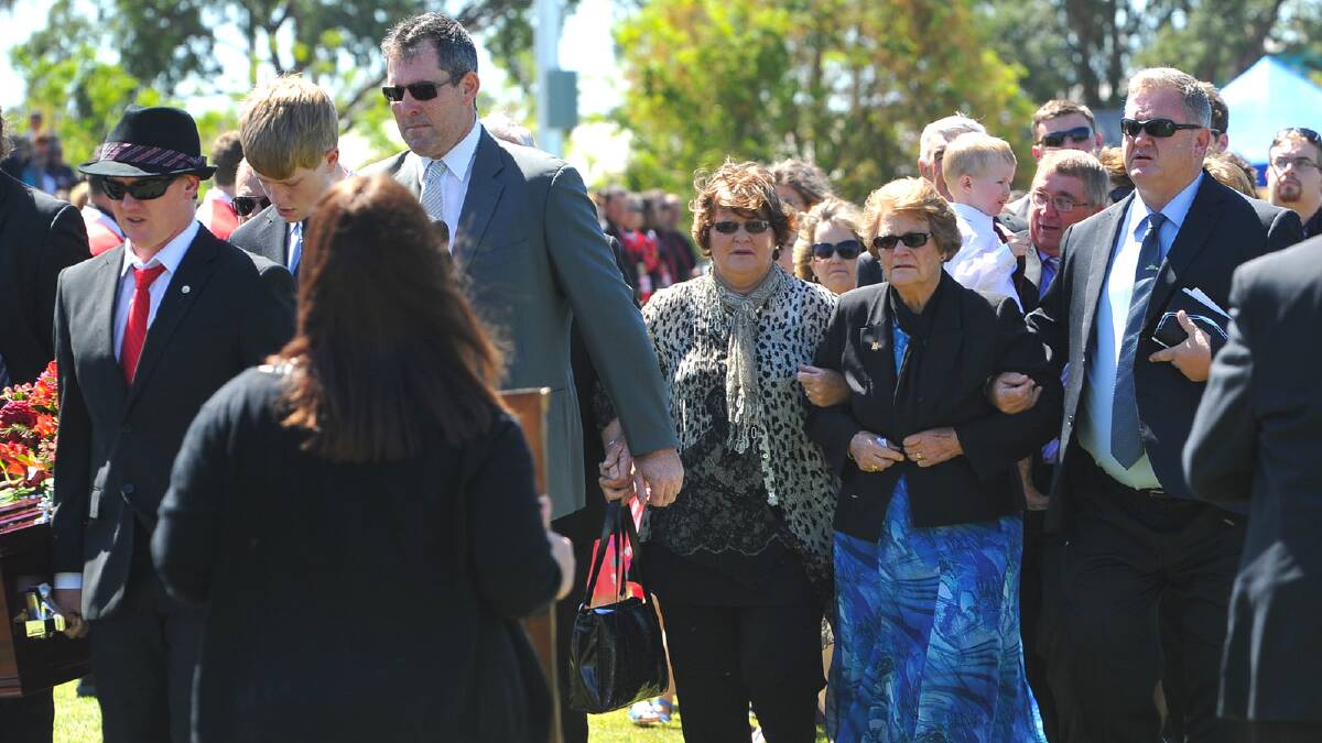 Ron Crowe funeral. Picture: Addison Hamilton