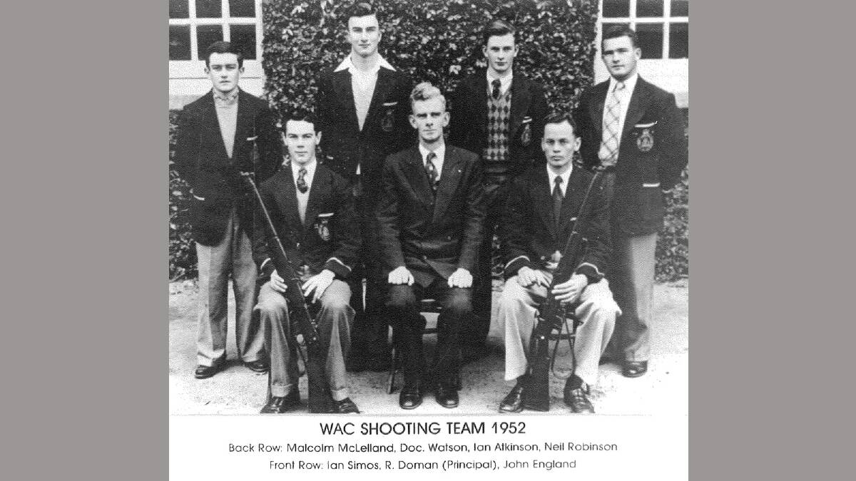 The 1952 Wagga Agricultural College's shooting team. Picture: Regional Archives/Wagga and District Historical Society
