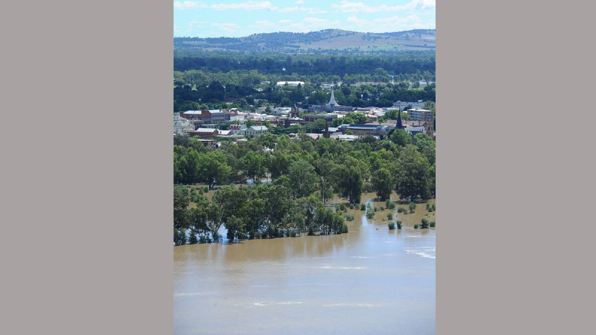 Aerial shot from North Wagga looking towards Wagga's CBD. Picture: Addison Hamilton