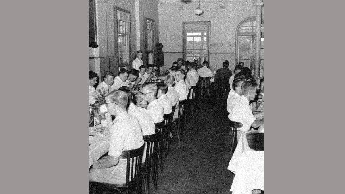 Students eat in the dining room, circa 1952. Picture: Regional Archives/Wagga and District Historical Society