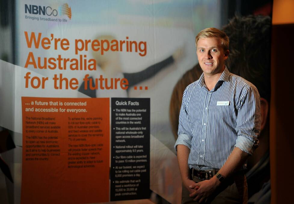 ROLLOUT CONTINUES: Less than 1000 homes will be connected to the NBN in the latest rollout for the region. Pictured is NBN Co consultant Joe Dennis at an information session last year. Picture: Addison Hamilton 