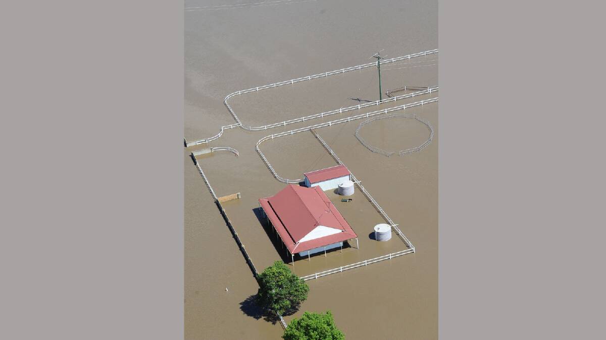 A flooded property in North Wagga. Picture: Addison Hamilton