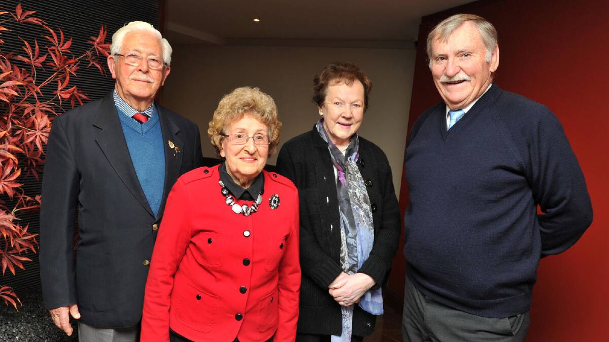 (From left) president George Bruce, treasurer May Bruce, secretary Rhonda Schipp and guest speaker Keith Wheeler at the Australians for a Constitutional Monarchy meeting. Picture: Les Smith