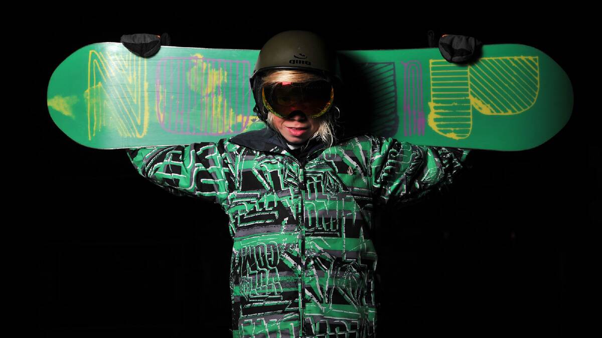 Teenage snowboarding sensation Jack Christie, 13. Picture: Addison Hamilton