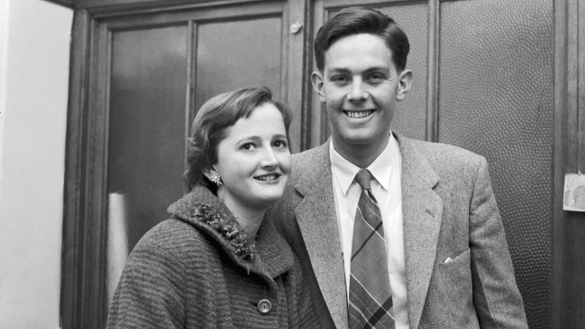  Donald Mackay and Barbara Dearman, pictured at Fairfax offices, announce their engagement on 10 August 1955.