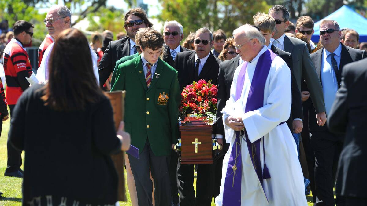 Ron Crowe funeral. Picture: Addison Hamilton