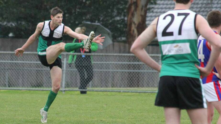 VALUABLE ADDITION: Donvale captain Andrew Pettigrove will rotate between the ruck and a key forward post for Mangoplah-Cookardinia United-Eastlakes next season. 
