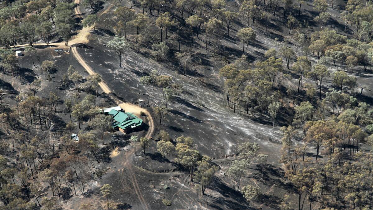 The true scale of destruction caused by the Minjary and Sturgess fires is apparent from above.