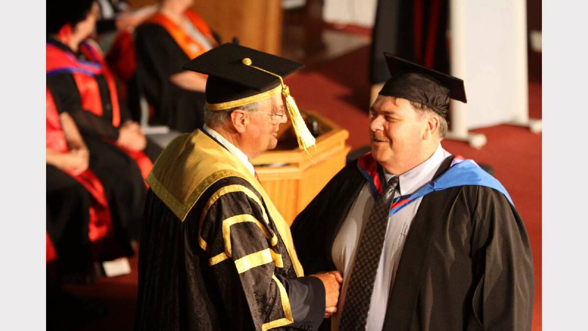 Graduating from Charles Sturt University with a Graduate Certificate in University Leadership and Management is Hugh Kerr-Grant. Picture: Daisy Huntly