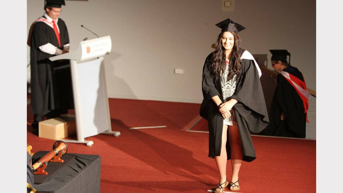Graduating from Charles Sturt University with a Bachelor of Arts (Television Production) is Ashley Gilbert. Picture: Daisy Huntly