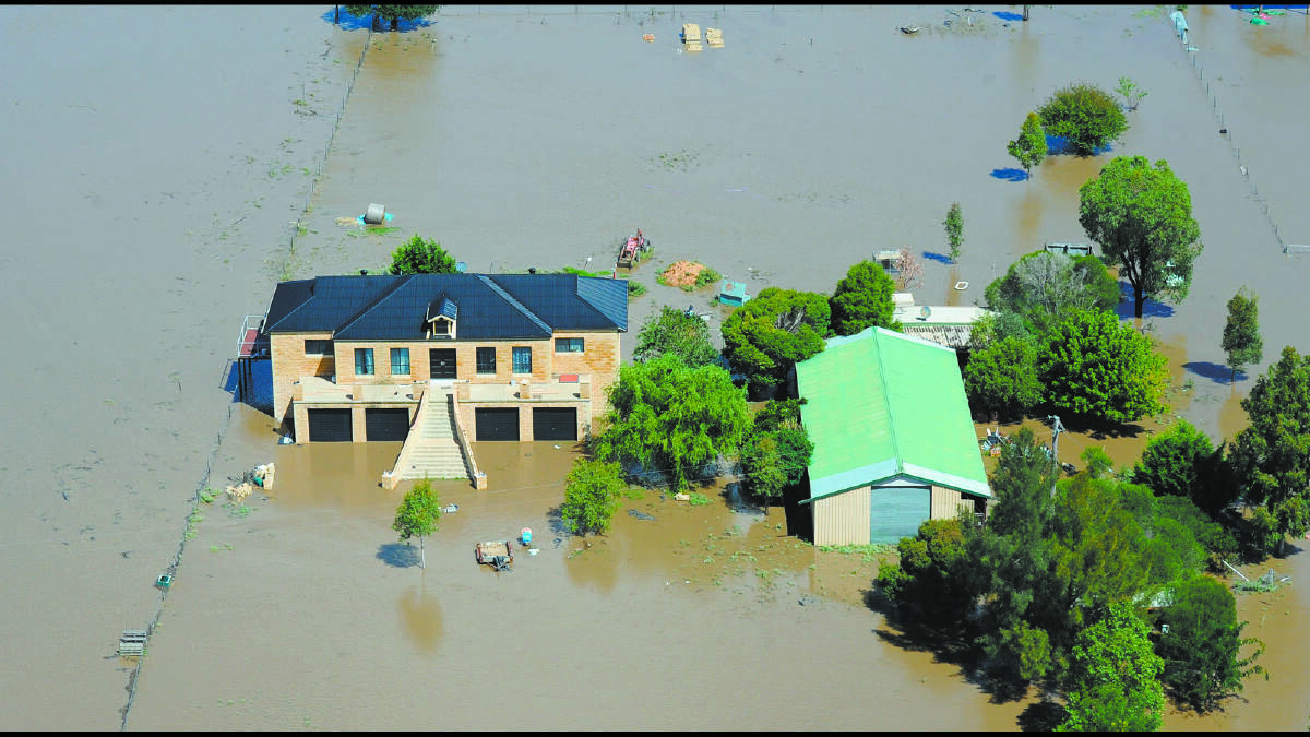 WATERLOGGED: This North Wagga home was inundated during the March floods. Picture: Addison Hamilton