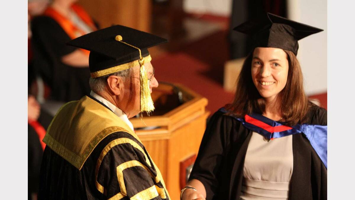 Graduating from Charles Sturt University with a Master of Human Resource Management is Hayley McLeod. Picture: Daisy Huntly