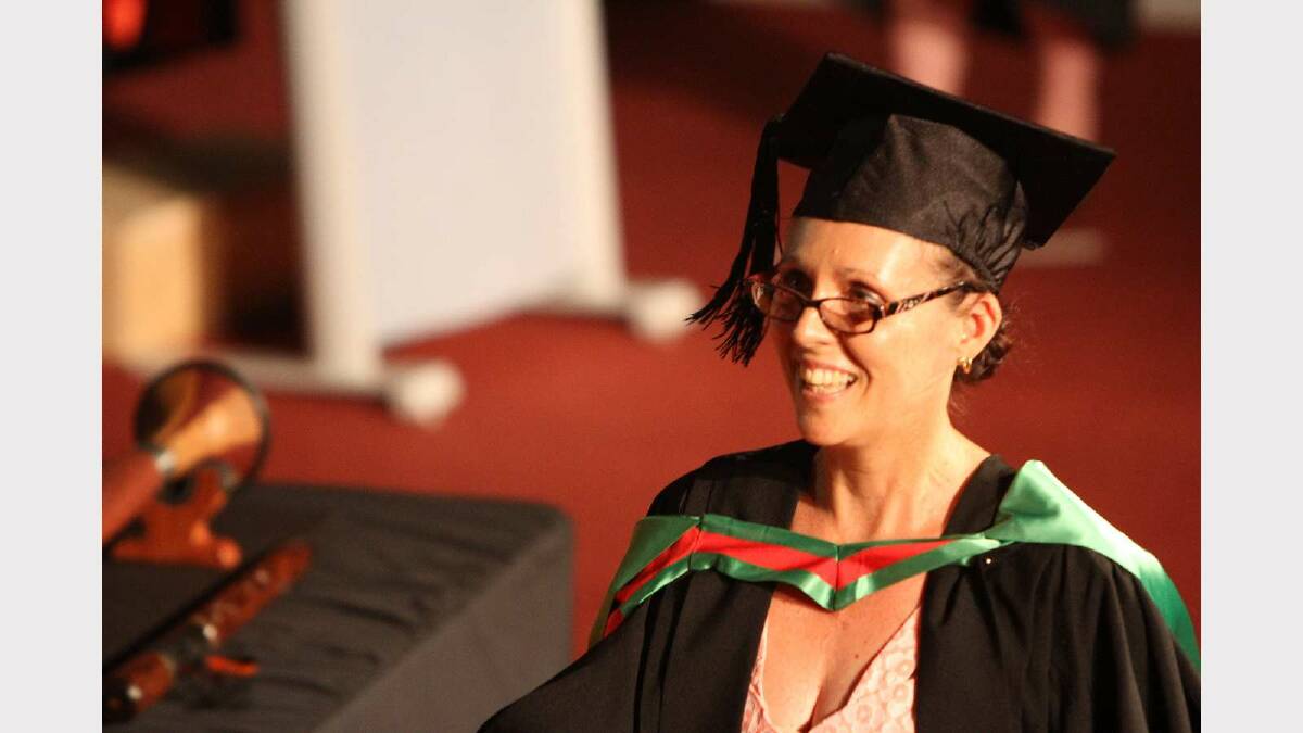 Graduating from Charles Sturt Univerity with a Bachelor of Information Studies is Lee Bess. Picture: Daisy Huntly