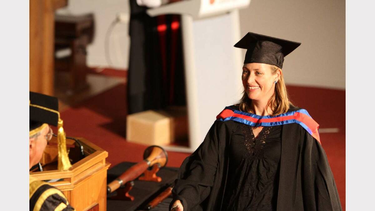 Graduating from Charles Sturt University with a Graduate Certificate in University Leadership and Management is Raegan Petzel. Picture: Daisy Huntly