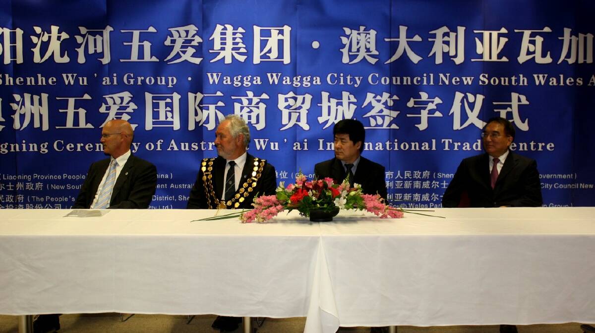 The signing of a memorandum of understanding between Wagga City Council and the Wuai Group took place on November 30, 2012.