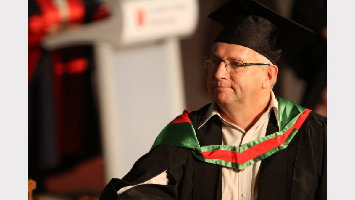 Graduating from Charles Sturt University with a Bachelor of Education (Technology and Applied Sciences) is Doug Phillips. Picture: Daisy Huntly