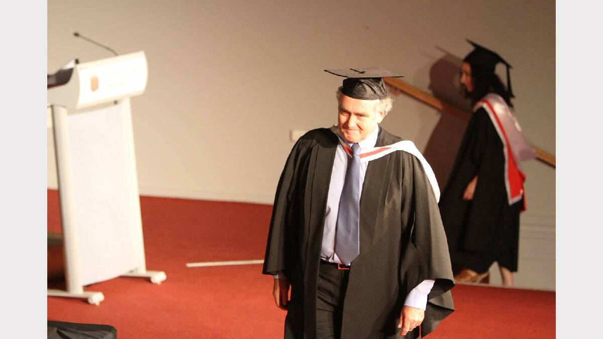Graduating from Charles Sturt University with a Bachelor of Arts is John Wylie. Picture: Daisy Huntly