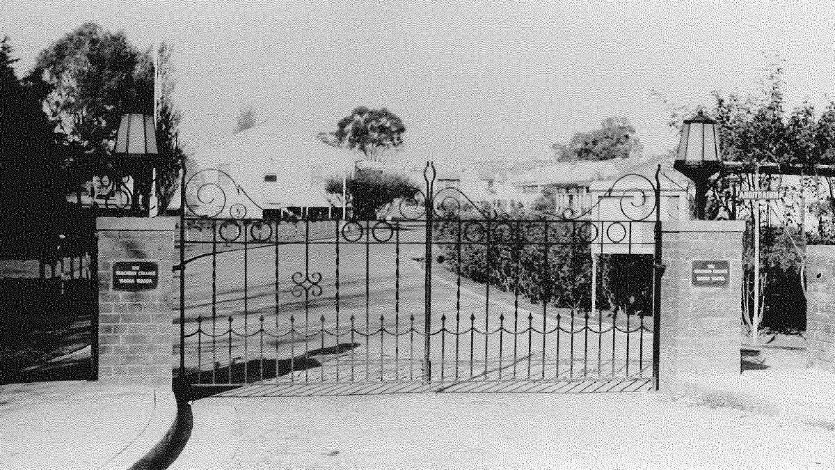 The Gilmore Gates leading into the campus, date unknown. Picture: Regional Archives