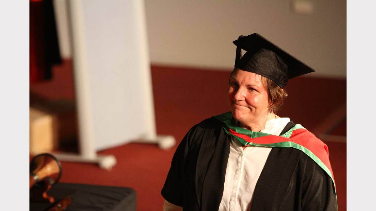 Graduating from Charles Sturt University with a Master of Information Studies is Karen Mackney. Picture: Daisy Huntly