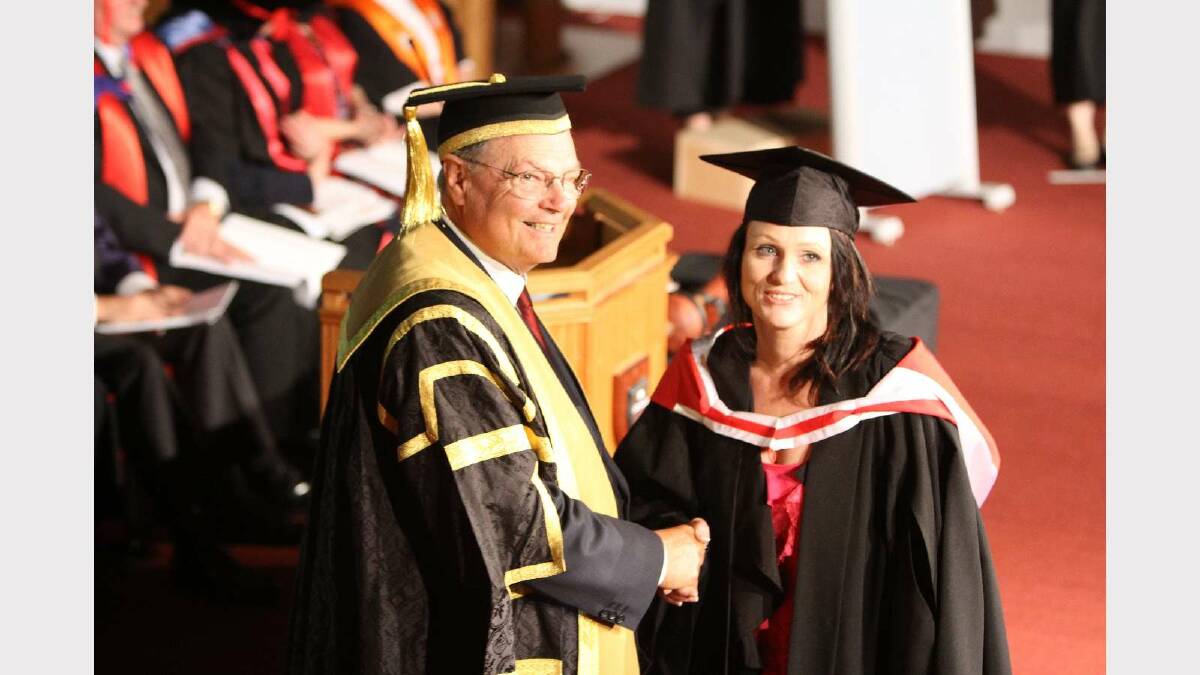 Graduating from Charles Sturt University with a Bachelor of Social Science (Social Welfare) is Jodie Hincksman. Picture: Daisy Huntly