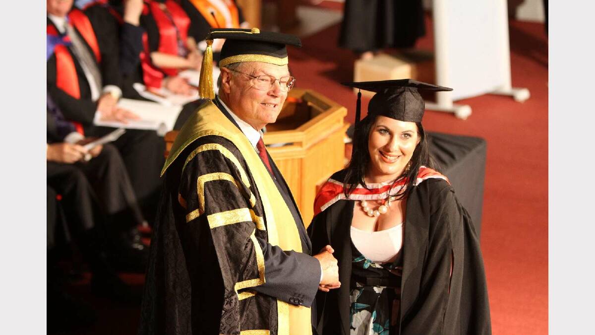 Graduating from Charles Sturt University with a Bachelor of Social Science (Social Welfare) is Eboneigh Kidd. Picture: Daisy Huntly