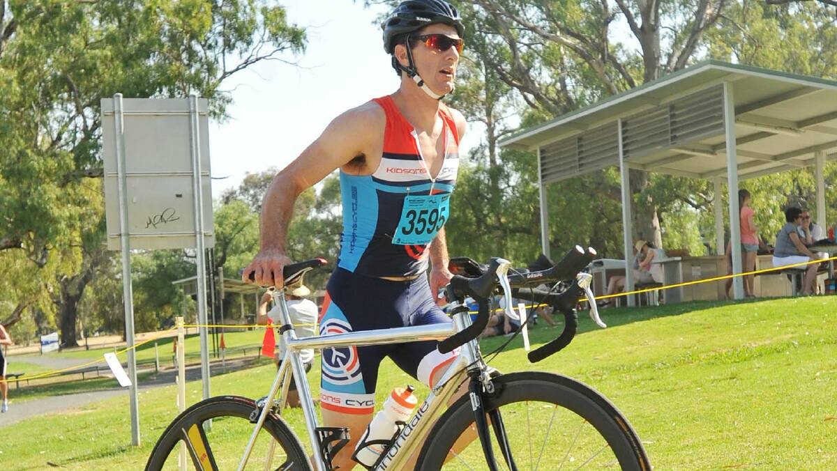Wagga Triathlon Club's come-and-try duathlon: Pete Saboisky. Picture: Alastair Brook