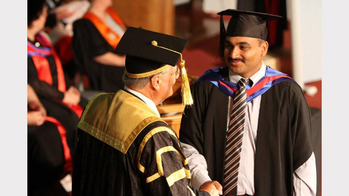 Graduating from Charles Sturt University with a Master of Business Administration is Rajeev Prasad. Picture: Daisy Huntly
