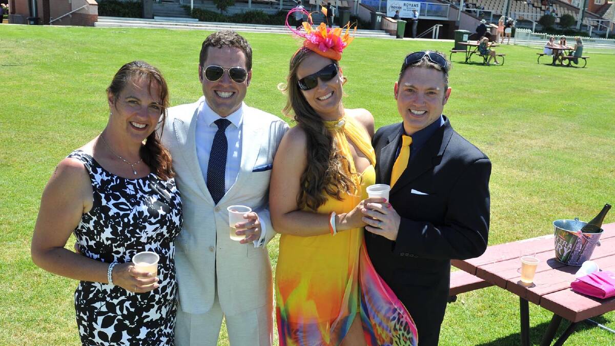 At the MTC Melbourne Cup race day are Annette Mellor, Joel Martin, Virginia Singers and Matt Singers. Picture: Michael Frogley