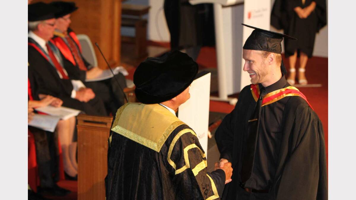 Graduating from Charles Sturt University with a Bachelor of Health Science (complementary medicine) is Nick Read. Picture: Daisy Huntly