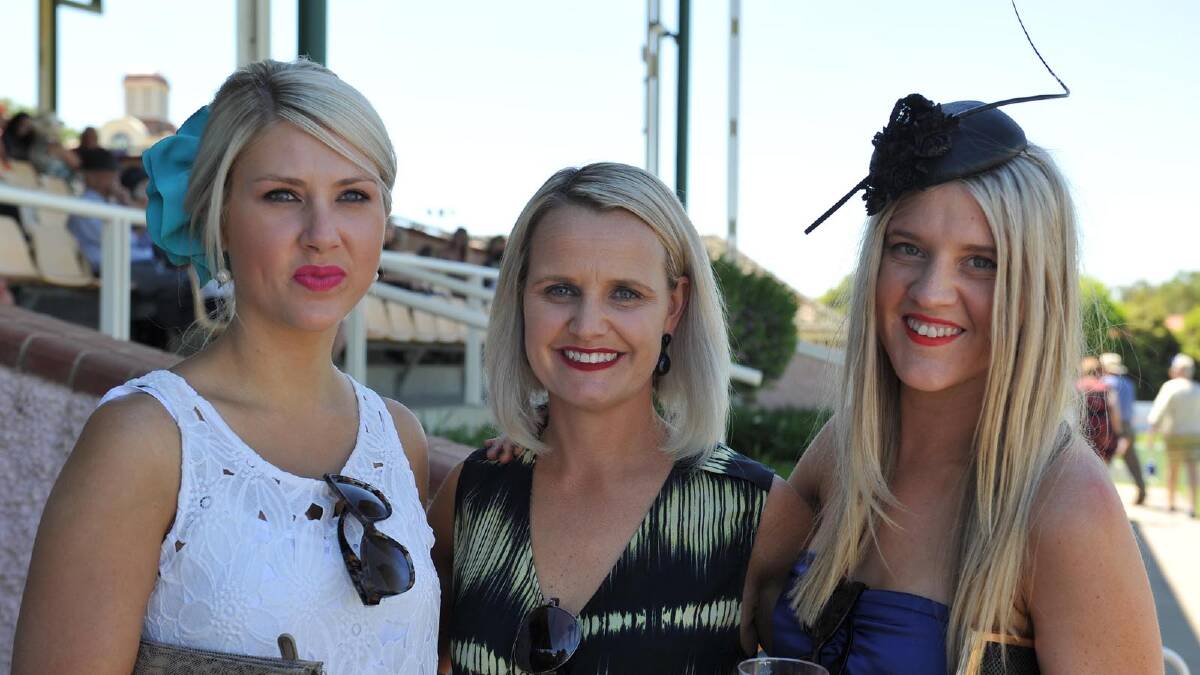 At the MTC Melbourne Cup race day are Kate Gestier, Jemma Hogg and Ash Gillogly. Picture: Michael Frogley
