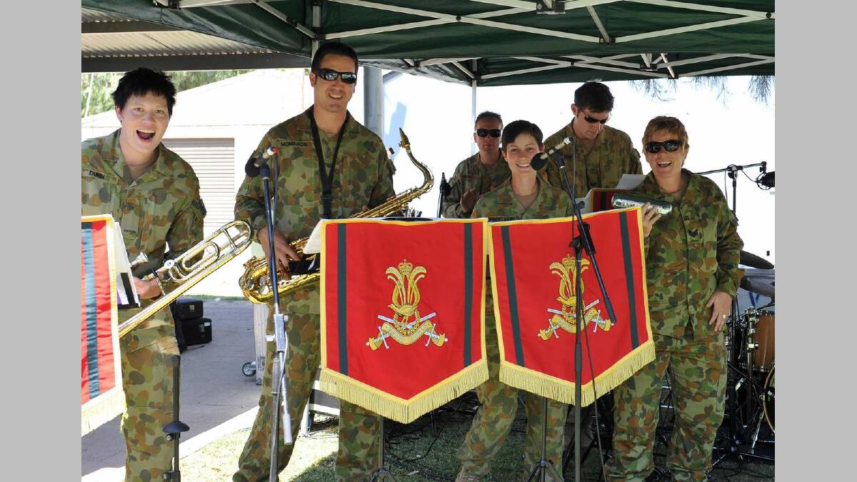 Gumi Races 2013 ... The Australian Army Band Kapooka entertains the crowd. Picture: Michael Frogley