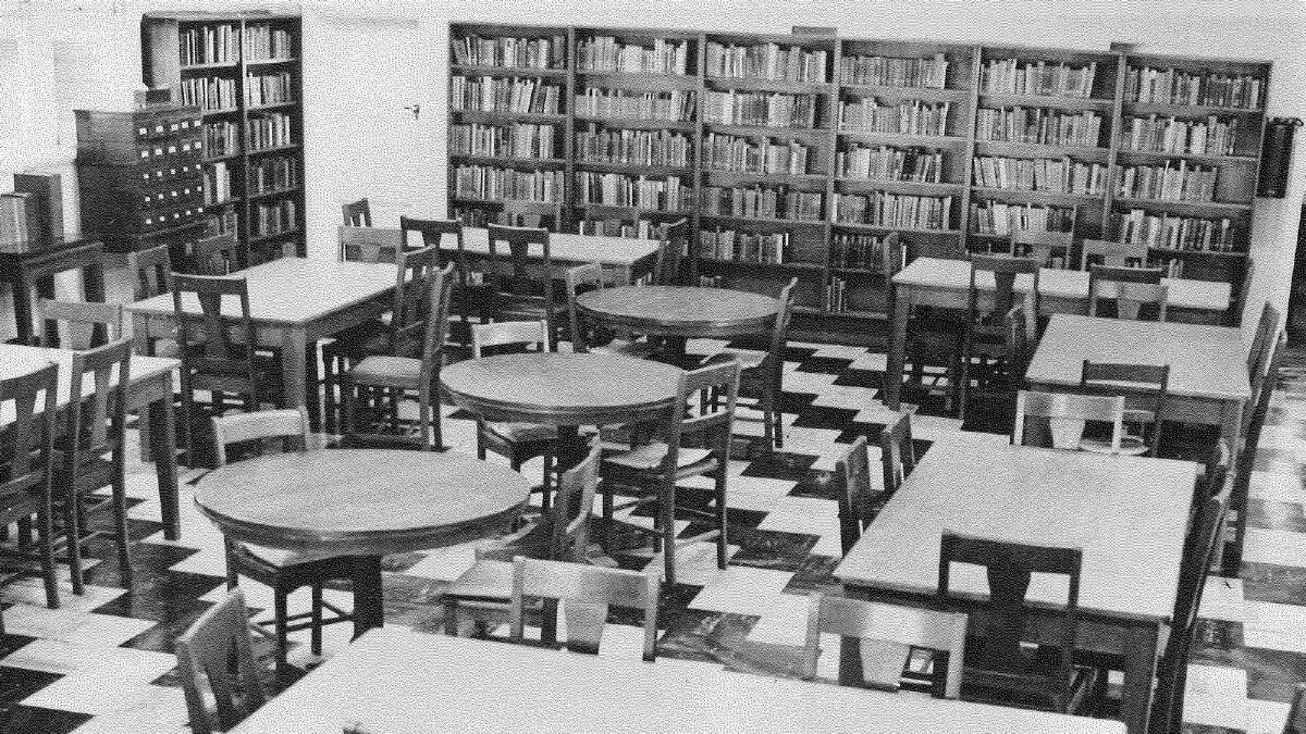 The 1955 library was much smaller than the current multi-storey building at CSU. Picture: Regional Archives
