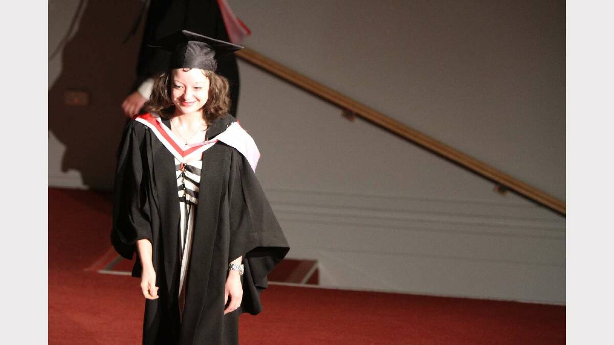 Graduating from Charles Sturt University with a Bachelor of Arts (Acting for Screen and Stage) is Megan Johns. Picture: Daisy Huntly
