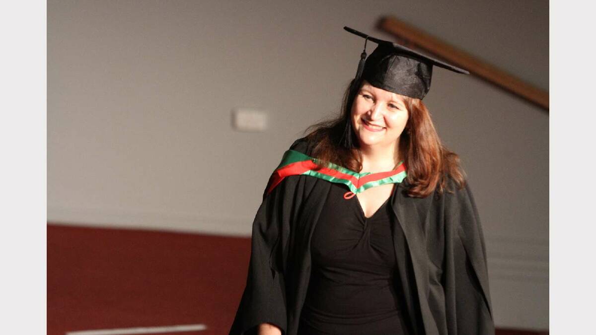 Graduating from Charles Sturt University with a Bachelor of Applied Science (Library and Information Management) is Andrea Hurt. Picture: Daisy Huntly