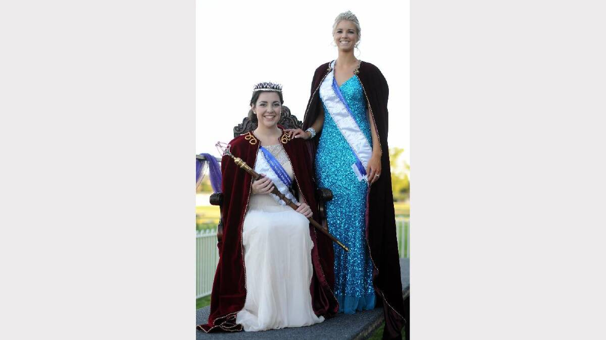 Miss Wagga 2014 crowning ceremony. Miss Wagga Jane Morton and Community Princess Cayde Cheney. Picture: Jacinta Coyne